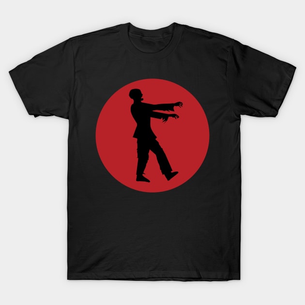 Walking Zombie Silhouette T-Shirt by MonkeyBusiness